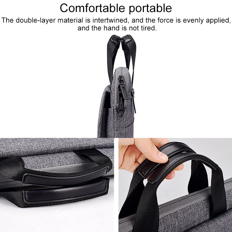 ST08 Handheld Briefcase Carrying Storage Bag with Shoulder Strap for 15.4 inch Laptop(Black) - 15 inch by buy2fix | Online Shopping UK | buy2fix