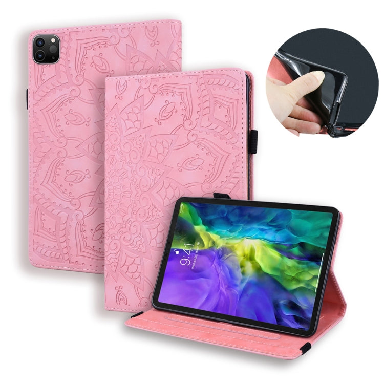 For iPad Air 11 2024 / Air 2022 / 2020 10.9 Calf Texture Embossed Horizontal Flip Leather Case with Holder & Card Slots & Photo Frame(Pink) - iPad Air (2022) / (2020) 10.9 Cases by buy2fix | Online Shopping UK | buy2fix