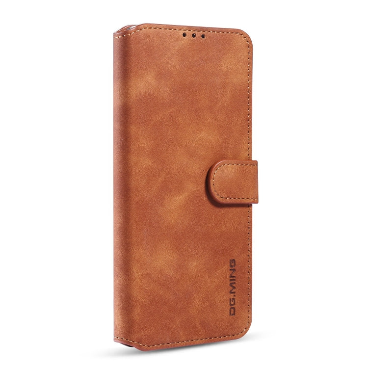 For Samsung Galaxy M31s DG.MING Retro Oil Side Horizontal Flip Case with Holder & Card Slots & Wallet(Brown) - Galaxy Phone Cases by DG.MING | Online Shopping UK | buy2fix