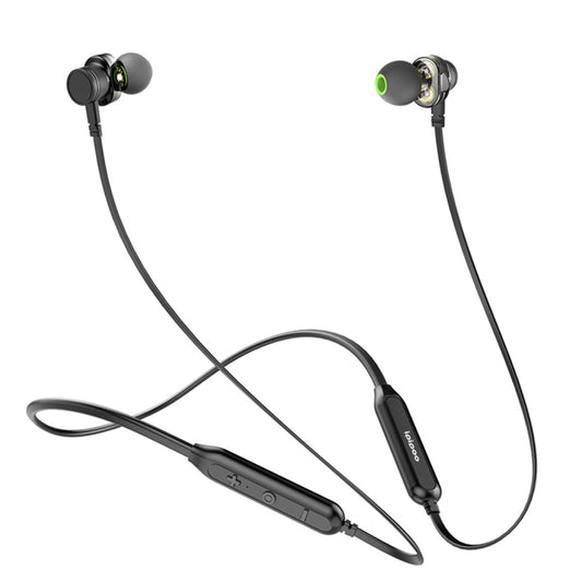 ipipoo GP-2  Quad-Core Dual-dynamic Drivers Sports Wireless Bluetooth V4.2 Earphone Neck Halter Style In-ear Headset(Black) - Neck-mounted Earphone by ipipoo | Online Shopping UK | buy2fix