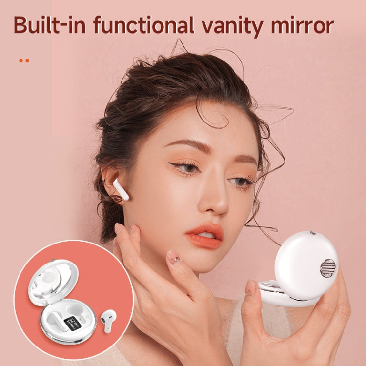 HXSJ Air-S28 TWS Bluetooth 5.3 True Wireless HiFi Stereo Make-up Mirror Earphones with Charging Case (White) - TWS Earphone by HXSJ | Online Shopping UK | buy2fix