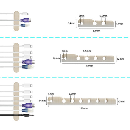 HG2715 3 PCS 3 Holes Desktop Charging Data Cable Organizer Winder - Cable Organizer by buy2fix | Online Shopping UK | buy2fix