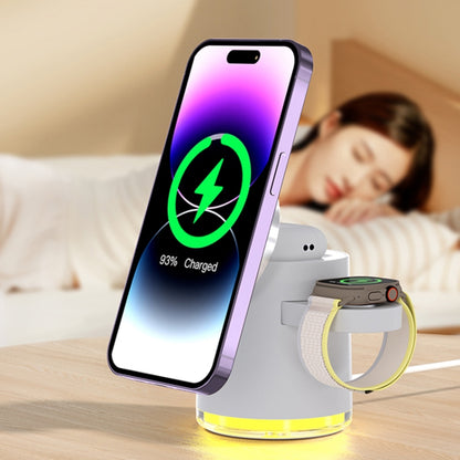 C16 15W 4 in 1 Multifunctional Foldable Magnetic Wireless Charger (White) - Wireless Charger by buy2fix | Online Shopping UK | buy2fix