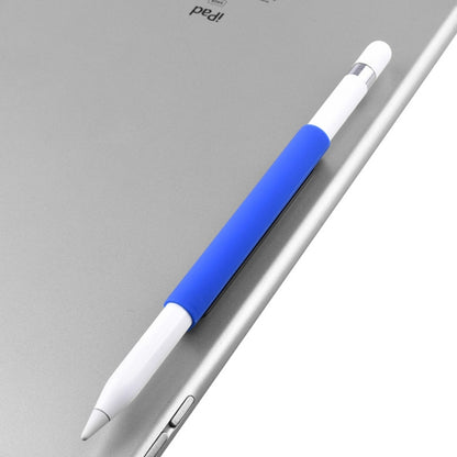 Magnetic Sleeve Silicone Holder Grip Set for Apple Pencil (Blue) - Pencil Accessories by buy2fix | Online Shopping UK | buy2fix