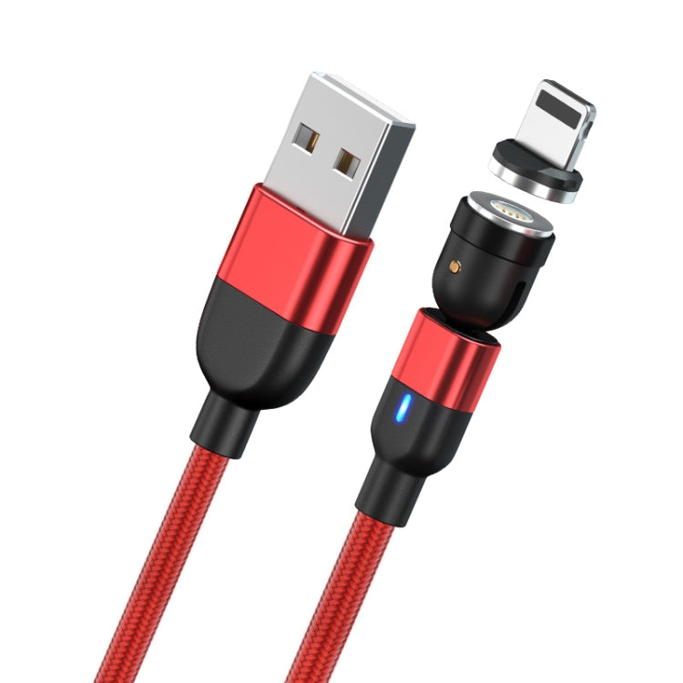 2m 3A Output USB to 8 Pin 540 Degree Rotating Magnetic Data Sync Charging Cable(Red) - Charging Cable & Head by buy2fix | Online Shopping UK | buy2fix