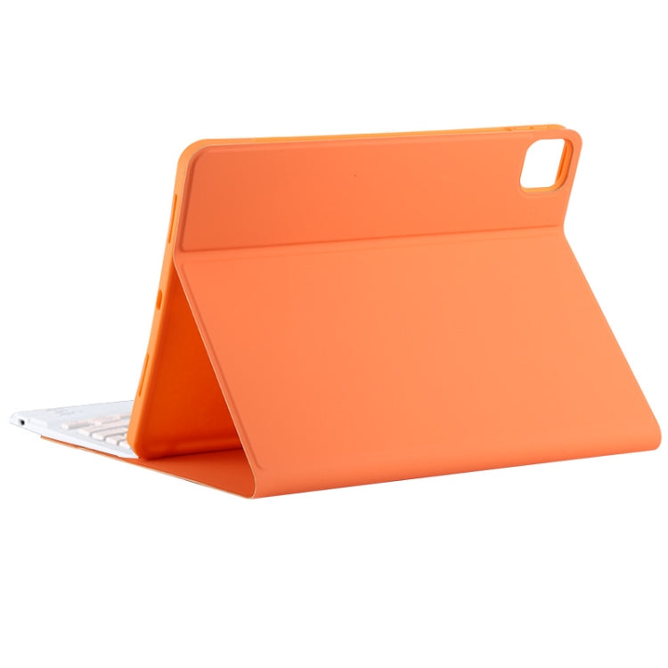 TG11BC Detachable Bluetooth Pink Keyboard Microfiber Leather Tablet Case for iPad Pro 11 inch (2020), with Touchpad & Pen Slot & Holder (Orange) - For iPad Pro by buy2fix | Online Shopping UK | buy2fix