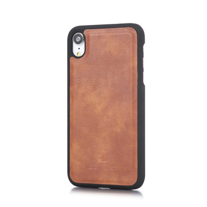 For iPhone XR DG.MING Crazy Horse Texture Flip Detachable Magnetic Leather Case with Holder & Card Slots & Wallet (Brown) - More iPhone Cases by DG.MING | Online Shopping UK | buy2fix