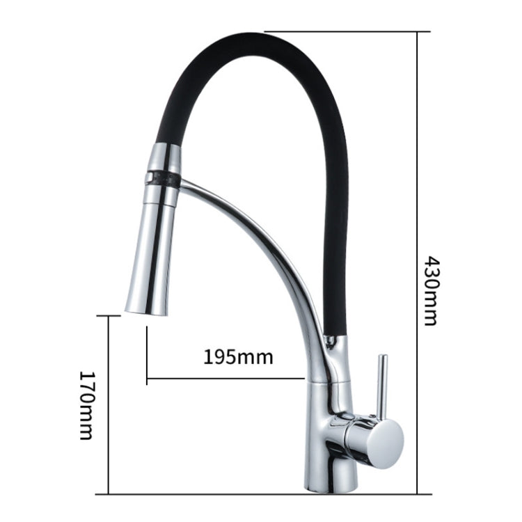 Kitchen Pull-out Faucet Hot Cold Home Retractable Rotating Faucet - Faucets & Accessories by buy2fix | Online Shopping UK | buy2fix