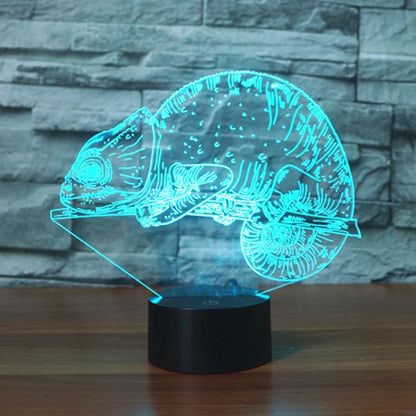 Chameleon Shape 3D Colorful LED Vision Light Table Lamp, USB & Battery Version - Novelty Lighting by buy2fix | Online Shopping UK | buy2fix