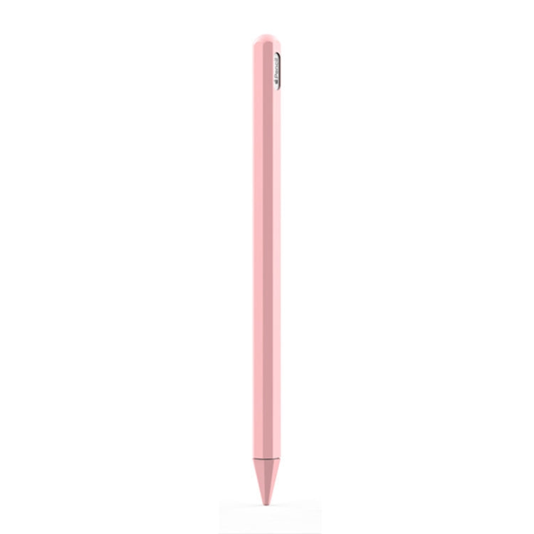 Stylus Pen Silica Gel Protective Case for Apple Pencil 2 (Pink) - Pencil Accessories by buy2fix | Online Shopping UK | buy2fix