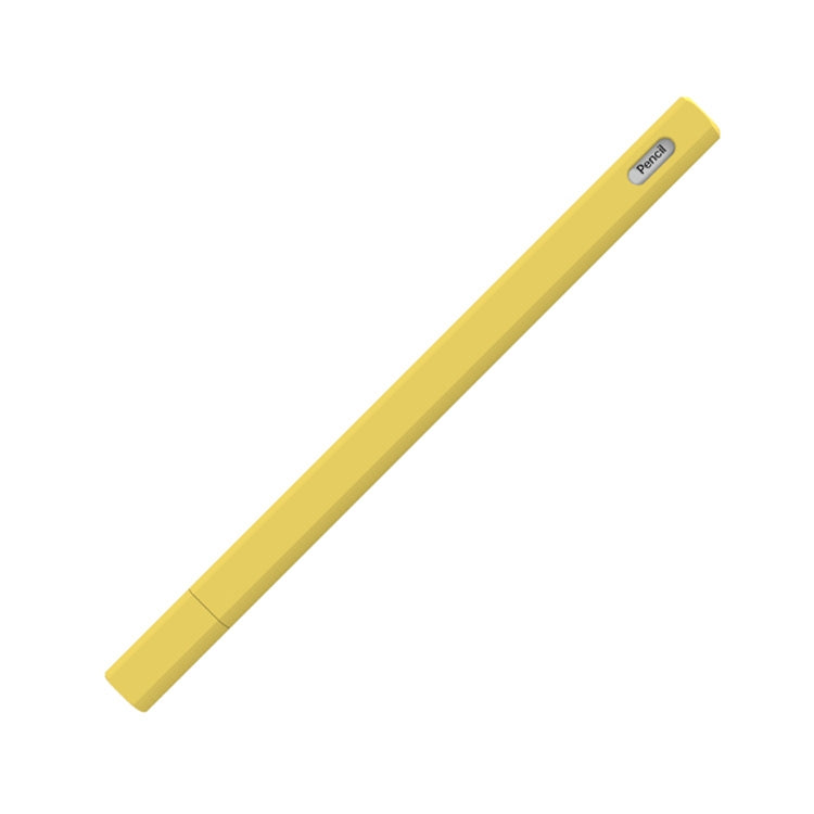 LOVE MEI For Apple Pencil 2 Triangle Shape Stylus Pen Silicone Protective Case Cover(Yellow) - Pencil Accessories by LOVE MEI | Online Shopping UK | buy2fix