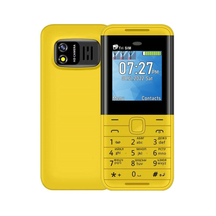 SERVO BM5310 Mini Mobile Phone, Russian Key, 1.33 inch, MTK6261D, 21 Keys, Support Bluetooth, FM, Magic Sound, Auto Call Record, GSM, Triple SIM (Yellow) - SERVO by SERVO | Online Shopping UK | buy2fix