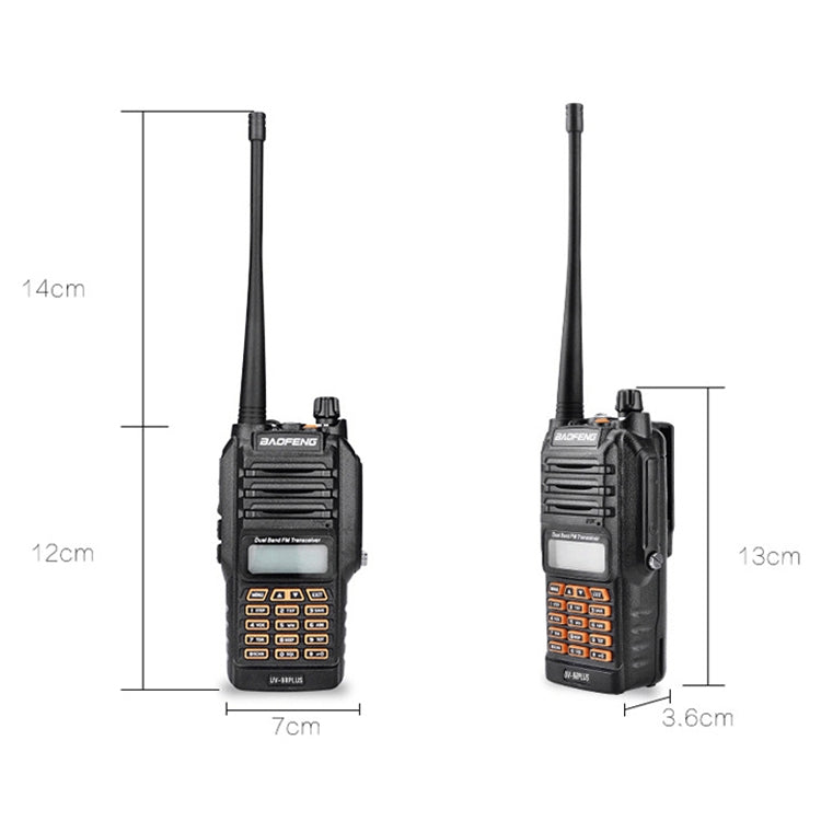 BaoFeng BF-UV9Rplus 16W Waterproof Dual Band Radio Handheld Antenna Walkie Talkie, UK Plug - Handheld Walkie Talkie by BAOFENG | Online Shopping UK | buy2fix