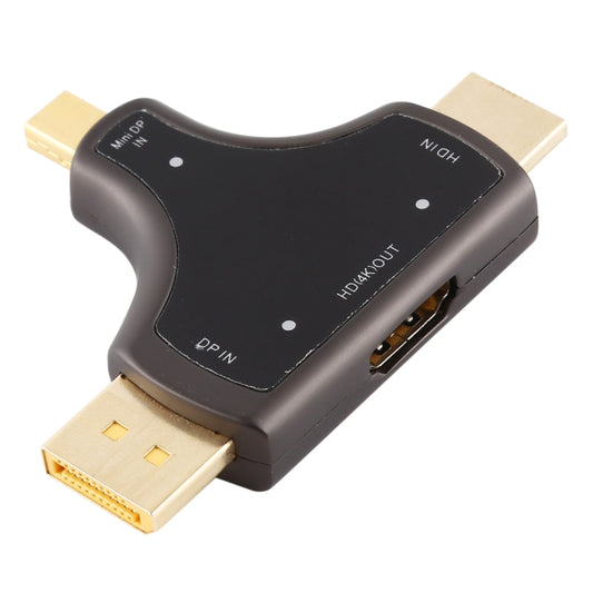 D62A DisplayPort + Mini DP + HDMI Male to HDMI Female 3 in 1 Adapter - Converter & Adapter by buy2fix | Online Shopping UK | buy2fix