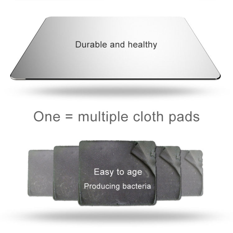 Aluminum Alloy Double-sided Non-slip Mat Desk Mouse Pad, Size : L(Silver) - Mouse Pads by buy2fix | Online Shopping UK | buy2fix