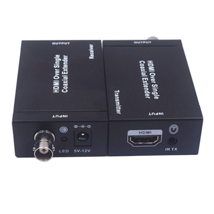 NK-C100IR 1080P HDMI Over Single Coaxial Extender Transmitter + Receiver with IR Coaxial Cable, Signal Range up to 100m (UK Plug) - Amplifier by buy2fix | Online Shopping UK | buy2fix