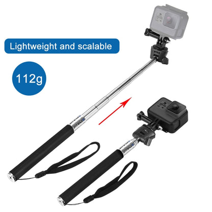 PULUZ Extendable Handheld Selfie Monopod for GoPro, Insta360, DJI and Other Action Cameras, Length: 22.5-80cm - Extendable Pole by PULUZ | Online Shopping UK | buy2fix