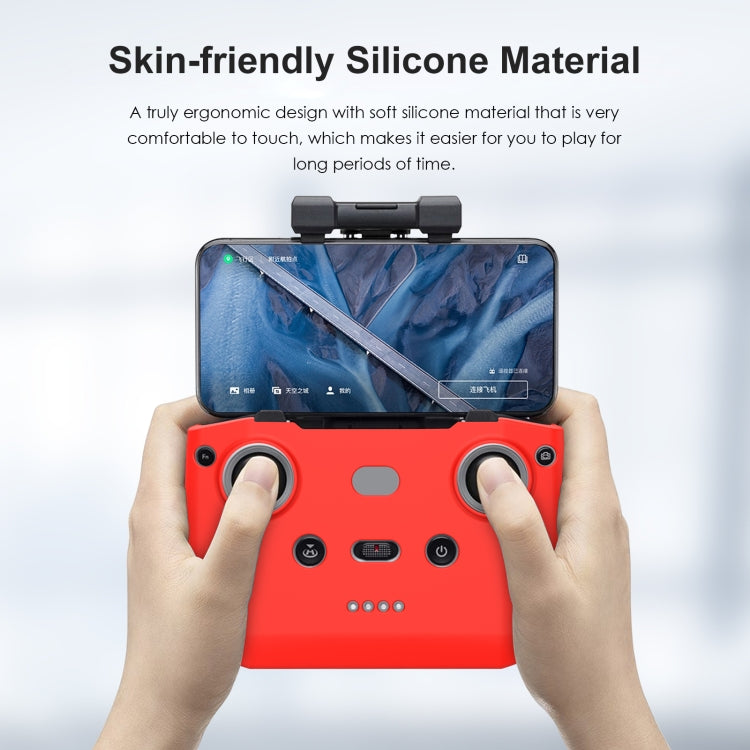 PULUZ Shockproof Anti-scratch Silicone Case For DJI Neo / Mini 3 / 3 Pro / Mavic 3 / Air 2S / Mini 2 RC-N2 / RC-N1 / RC-N3 Remote Control(Red) - Cases & Bags by PULUZ | Online Shopping UK | buy2fix