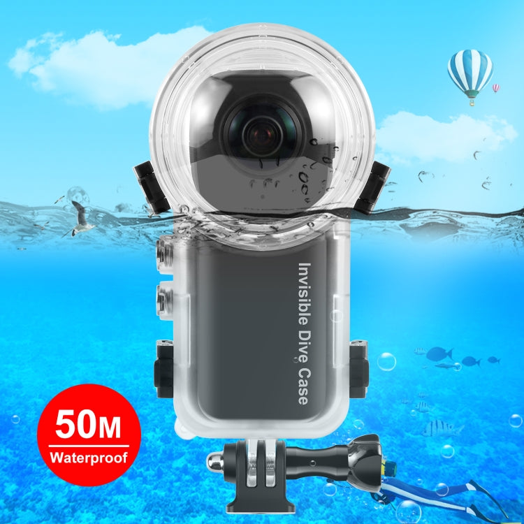 For Insta360 X3 PULUZ Invisible Dive Case 50m Waterproof Sealed Case (Transparent) - Case & Bags by PULUZ | Online Shopping UK | buy2fix