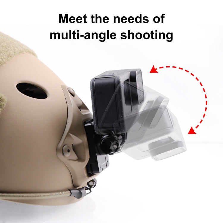 PULUZ Aluminum Quick Release Bracket NVG Helmet Mount for GoPro and Other Action Cameras (Black) - Helmet Mount by PULUZ | Online Shopping UK | buy2fix