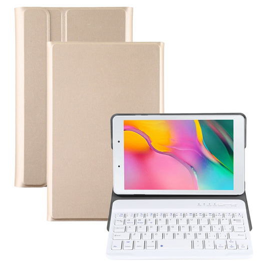 Ultra-thin Detachable Magnetic Bluetooth Keyboard Leather Tablet Case for Galaxy Tab A 8.0 2019 P200 / P205, with Holder(Gold) - Samsung Keyboard by buy2fix | Online Shopping UK | buy2fix