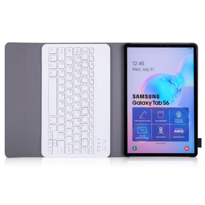 A860 For Samsung Galaxy Tab S6 10.5 inch T860 / T865 Detachable Bluetooth Keyboard Tablet Case with Pen Holder Elastic Strap(Gold) - Samsung Keyboard by buy2fix | Online Shopping UK | buy2fix