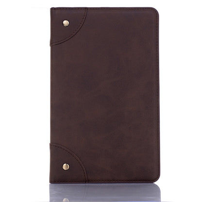 Retro Book Style Horizontal Flip Leather Case for Galaxy Tab A 8 (2019) P200 / P205,  with Holder & Card Slots & Wallet (Coffee) - Tab A 8.0 & S Pen (2019) P200/P205 by buy2fix | Online Shopping UK | buy2fix