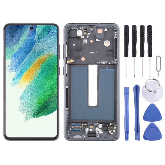 For Samsung Galaxy S21 FE 5G SM-G990B Original LCD Screen Digitizer Full Assembly with Frame (Black) - Galaxy S Series Parts by buy2fix | Online Shopping UK | buy2fix