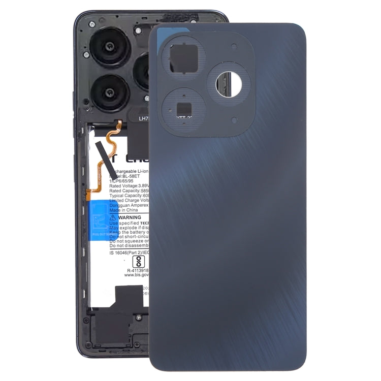 For itel P55 A666L Original Battery Back Cover(Black) -  by buy2fix | Online Shopping UK | buy2fix