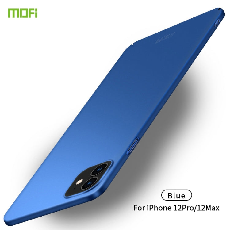 For iPhone 12 / 12 Pro MOFI Frosted PC Ultra-thin Hard Case(Blue) - iPhone 12 / 12 Pro Cases by MOFI | Online Shopping UK | buy2fix