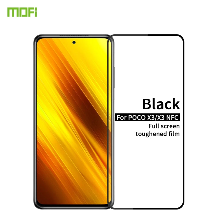 For Xiaomi POCO X3 / X3 NFC MOFI 9H 2.5D Full Screen Tempered Glass Film(Black) -  by MOFI | Online Shopping UK | buy2fix
