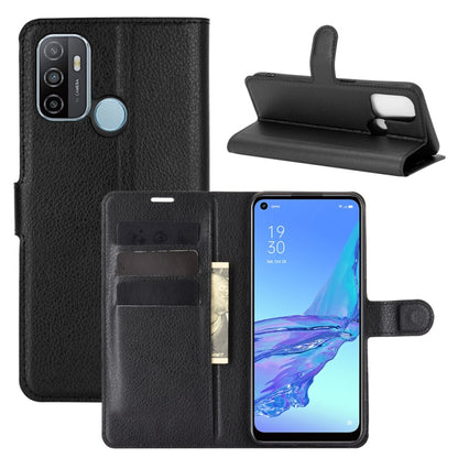 For OPPO A53 2020/OPPO A32 2020 Litchi Texture Horizontal Flip Protective Case with Holder & Card Slots & Wallet(Black) - OPPO Cases by buy2fix | Online Shopping UK | buy2fix