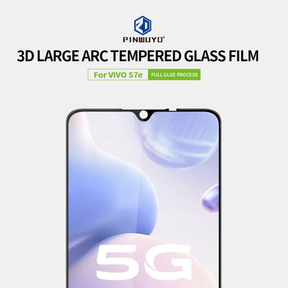 For vivo S7e 5G PINWUYO 9H 3D Curved Full Screen Explosion-proof Tempered Glass Film(Black) -  by PINWUYO | Online Shopping UK | buy2fix