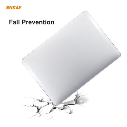 For MacBook Air 13.3 inch A1932 2018 ENKAY 3 in 1 Crystal Laptop Protective Case and EU Version TPU Keyboard Film and Anti-dust Plugs Set(Black) - MacBook Air Cases by ENKAY | Online Shopping UK | buy2fix