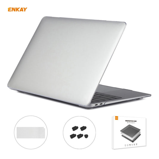 For MacBook Air 13.3 inch A2179 & A2337 2020 ENKAY 3 in 1 Crystal Laptop Protective Case + US Version TPU Keyboard Film + Anti-dust Plugs Set(Transparent) - MacBook Air Cases by WIWU | Online Shopping UK | buy2fix