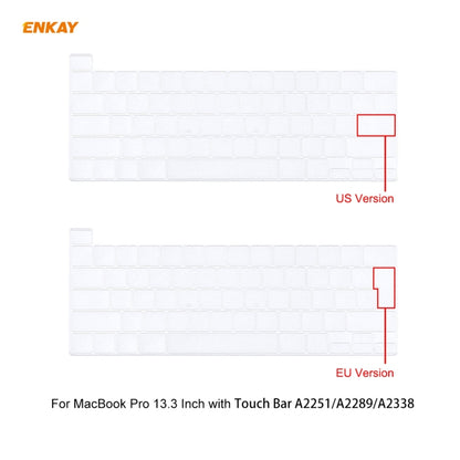 ENKAY 3 in 1 Crystal Laptop Protective Case + EU Version TPU Keyboard Film + Anti-dust Plugs Set for MacBook Pro 13.3 inch A2251 & A2289 & A2338 (with Touch Bar)(Black) - MacBook Pro Cases by ENKAY | Online Shopping UK | buy2fix