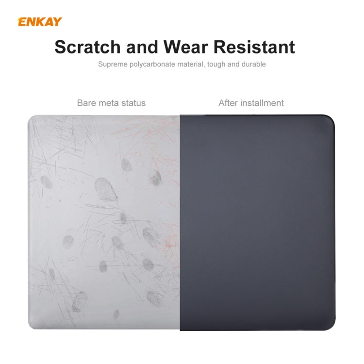 ENKAY 3 in 1 Matte Laptop Protective Case + US Version TPU Keyboard Film + Anti-dust Plugs Set for MacBook Pro 13.3 inch A2251 & A2289 & A2338 (with Touch Bar)(Orange) - MacBook Pro Cases by ENKAY | Online Shopping UK | buy2fix