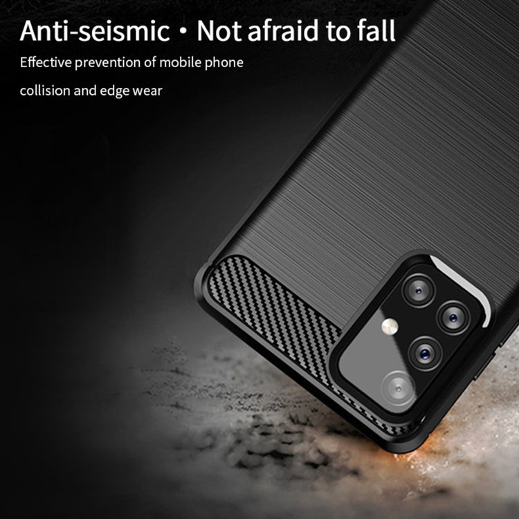 For Samsung Galaxy A72 5G/4G MOFI Gentleness Series Brushed Texture Carbon Fiber Soft TPU Case(Black) - Galaxy Phone Cases by MOFI | Online Shopping UK | buy2fix