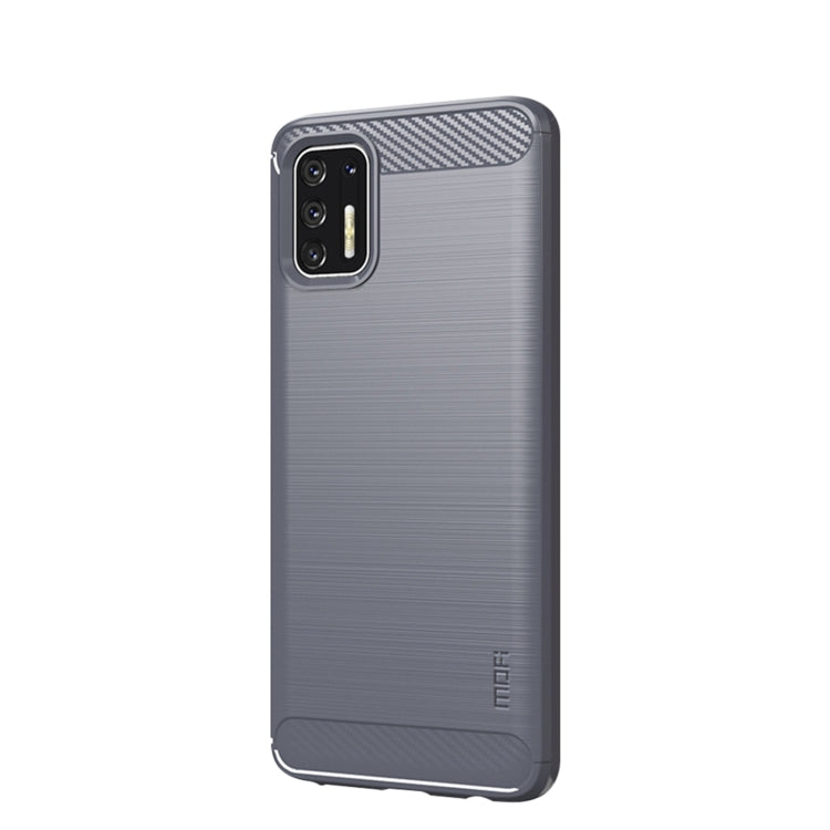 For Motorola Moto G Stylus 2021 MOFI Gentleness Series Brushed Texture Carbon Fiber Soft TPU Case(Gray) - Motorola Cases by MOFI | Online Shopping UK | buy2fix