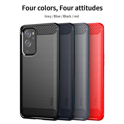 For OnePlus 9 MOFI Gentleness Series Brushed Texture Carbon Fiber Soft TPU Case(Grey) - OnePlus Cases by MOFI | Online Shopping UK | buy2fix