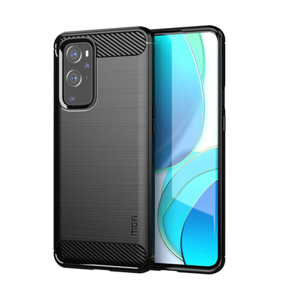 For OnePlus 9 Pro MOFI Gentleness Series Brushed Texture Carbon Fiber Soft TPU Case(Black) - OnePlus Cases by MOFI | Online Shopping UK | buy2fix
