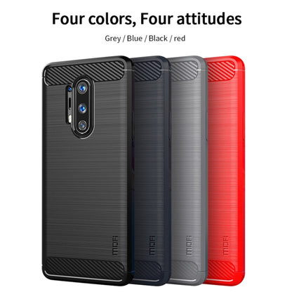 For OnePlus 8 Pro MOFI Gentleness Series Brushed Texture Carbon Fiber Soft TPU Case(Grey) - OnePlus Cases by MOFI | Online Shopping UK | buy2fix