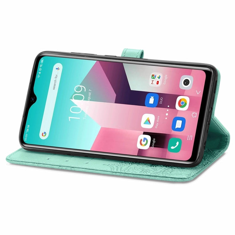 For Blackview A80 Pro Mandala Flower Embossed Horizontal Flip Leather Case with Holder & Three Card Slots & Wallet & Lanyard(Green) - More Brand by buy2fix | Online Shopping UK | buy2fix