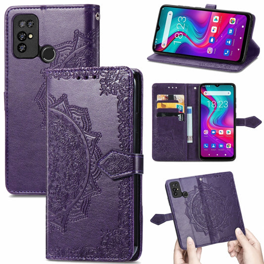 For Doogee X96 Pro Mandala Flower Embossed Horizontal Flip Leather Case with Holder & Three Card Slots & Wallet & Lanyard(Purple) - More Brand by buy2fix | Online Shopping UK | buy2fix