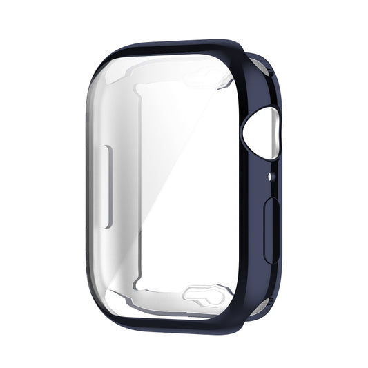 Shockproof TPU Full Protective Shell with Protective Film For Apple Watch Series 9 / 8 / 7 45mm(Blue) - Watch Cases by buy2fix | Online Shopping UK | buy2fix
