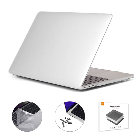 ENKAY Hat-Prince 3 in 1 Crystal Laptop Protective Case + TPU Keyboard Film + Anti-dust Plugs Set for MacBook Pro 16.2 inch A2485 2021/A2880 2023, Version:EU Version(Transparent) - MacBook Pro Cases by ENKAY | Online Shopping UK | buy2fix