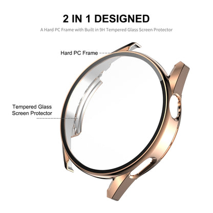 For Huawei Watch GT 3 46mm ENKAY PC Frame + Tempered Glass Protector Composite Case(Silver) - Watch Cases by ENKAY | Online Shopping UK | buy2fix