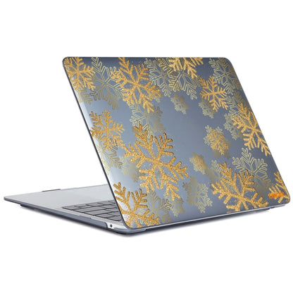 ENKAY Vintage Pattern Series Laotop Protective Crystal Case For MacBook Pro 15.4 inch A1707 / A1990(Golden Snowflake) - MacBook Pro Cases by ENKAY | Online Shopping UK | buy2fix