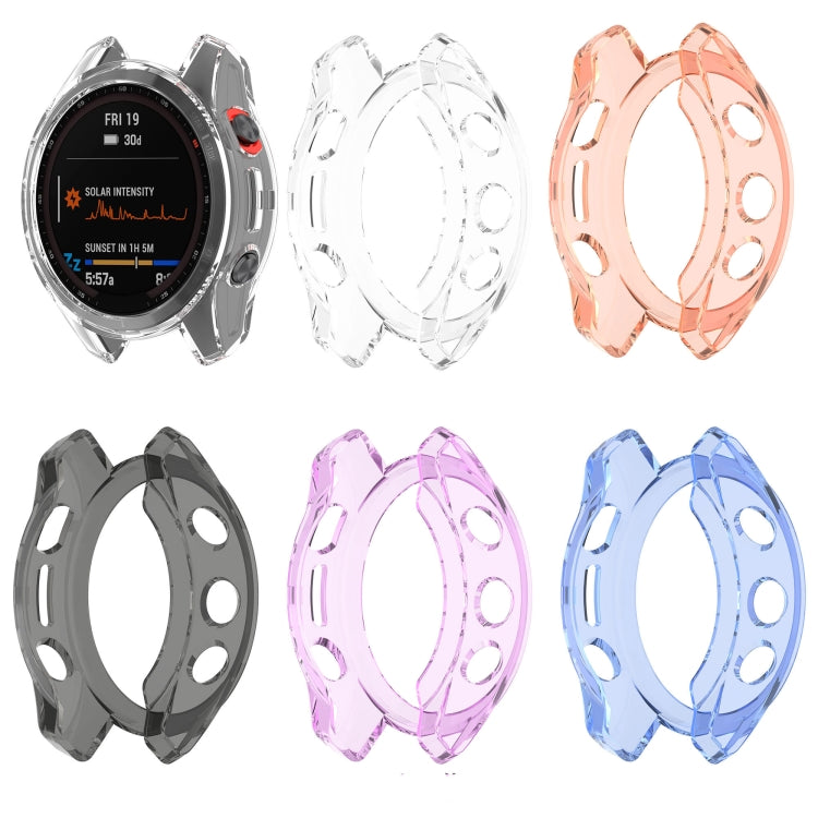 For Garmin Fenix 7s Shockproof TPU Soft Protective Case(Blue) - Watch Cases by buy2fix | Online Shopping UK | buy2fix