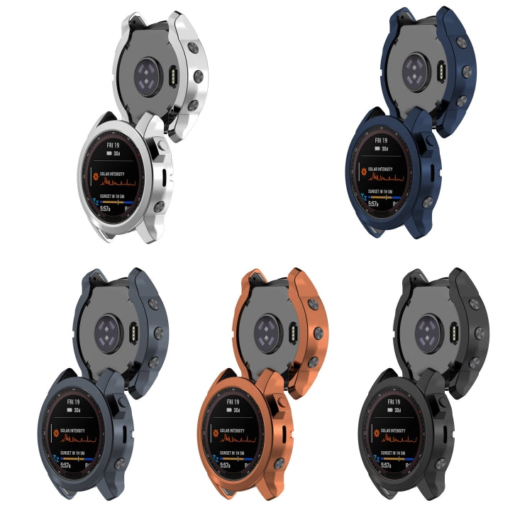 For Garmin Fenix 7 Shockproof TPU Watch Case(Rose Gold) - Watch Cases by buy2fix | Online Shopping UK | buy2fix